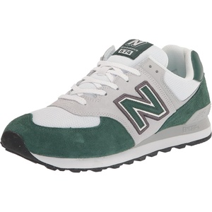image:imageNew Balance Mens 574 V1 Core SneakersNightwatch GreenLight Aluminum