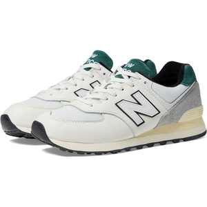 image:imageNew Balance Mens 574 V1 Core SneakersWhiteGreen