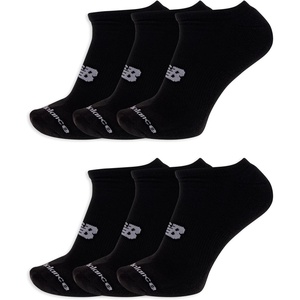 image:imageNew Balance Unisex Adult Performance Cushioned No Show Socks  6 amp 12 Pairs  Moisture WickingBlack 6 Pairs