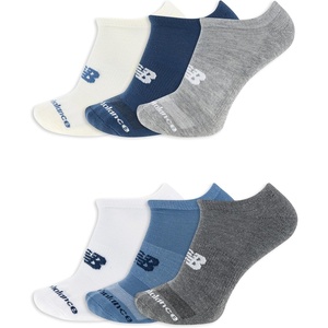 image:imageNew Balance Unisex Adult Performance Cushioned No Show Socks  6 amp 12 Pairs  Moisture WickingBlue Assorted 6 Pairs