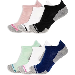 image:imageNew Balance Unisex Adult Performance Cushioned No Show Socks  6 amp 12 Pairs  Moisture WickingLight Green Assorted Tab 6 Pairs