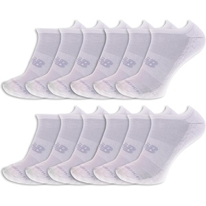 image:imageNew Balance Unisex Adult Performance Cushioned No Show Socks  6 amp 12 Pairs  Moisture WickingWhite 12 Pairs