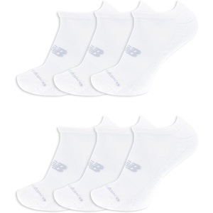 image:imageNew Balance Unisex Adult Performance Cushioned No Show Socks  6 amp 12 Pairs  Moisture WickingWhite 6 Pairs