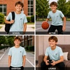 image:imageNew Balance Boys Shirts  Athletic Performance Dry Fit Boys Tshirts Soft Crewneck Short Sleeve Shirts for BoysSage