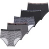 image:imageNew Balance Boys Nonbrushed Jersey Performance Wicking Cotton Brief Underwear 5 PackCastlerockRaincloudBlackRaincloudBlack