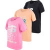 image:imageNew Balance Girls Athletic Shirts  3 Pack Active Performance Girls Shirts  Crew Neck Graphic Short Sleeve Tee Athletic TopMangoBlackPink