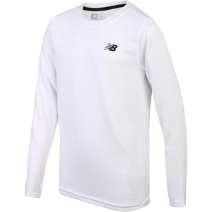 image:imageNew Balance Boys Long Sleeve Shirts  Waffle Knit Long Sleeve Boys Thermal Shirt Athletic Performance Base Layer Kids 820Bright White Solid
