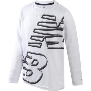 image:imageNew Balance Boys Long Sleeve Shirts  Waffle Knit Long Sleeve Boys Thermal Shirt Athletic Performance Base Layer Kids 820White