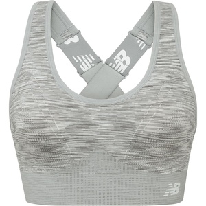 image:imageNew Balance Womens Seamless High Impact Sports Bra with Adjustable Wide Straps and Removal Pads Munsell White Medium