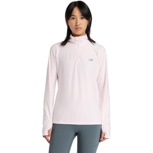 image:imageNew Balance Womens Sport Essentials Space Dye Quarter ZipPink Salt