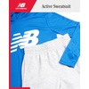 image:imageNew Balance Boys Active Sweatsuit  2 Piece Waffle Knit Hoodie Sweatshirt and Athletic Jogger Sweatpants Set for BoysCobaltGrey