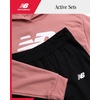 image:imageNew Balance Girls Leggings Set  2 Piece Pullover Girls Hoodie Sweatshirt amp Athletic Leggings Kids Activewear Outfit 712Pink Moon