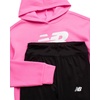 image:imageNew Balance Girls Leggings Set  2 Piece Pullover Girls Hoodie Sweatshirt amp Athletic Leggings Kids Activewear Outfit 712Vibrant Pink Black
