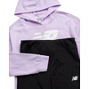 image:imageNew Balance Girls Leggings Set  2 Piece Pullover Girls Hoodie Sweatshirt amp Athletic Leggings Kids Activewear Outfit 712Violet Black