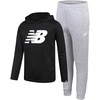image:imageNew Balance Boys Active Sweatsuit  2 Piece Waffle Knit Hoodie Sweatshirt and Athletic Jogger Sweatpants Set for BoysBlack