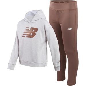 image:imageNew Balance Girls Leggings Set  2 Piece Pullover Girls Hoodie Sweatshirt amp Athletic Leggings Kids Activewear Outfit 712Oatmeal Oak