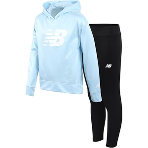 image:imageNew Balance Girls Leggings Set  2 Piece Pullover Girls Hoodie Sweatshirt amp Athletic Leggings Kids Activewear Outfit 712Quary Blue