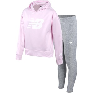 image:imageNew Balance Girls Leggings Set  2 Piece Pullover Girls Hoodie Sweatshirt amp Athletic Leggings Kids Activewear Outfit 712Raspberry