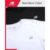 image:imageNew Balance Boys Athletic Shirts 2 Pack Performance Short Sleeve T Shirts  Crew Neck Regular Fit Lightweight and Breathable Activewear for School Sports or Everyday PlayWhite Dark Black