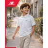 image:imageNew Balance Boys Polo Shirt 2 Pack Dry Fit Performance Golf Shirts for Boys  Short Sleeve with a Classic TwoButton Collar Built for Active Play Comfortable for School Sports or Everyday WearGrey GolfWhite Golf