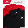 image:imageNew Balance Boys Polo Shirt 2 Pack Dry Fit Performance Golf Shirts for Boys  Short Sleeve with a Classic TwoButton Collar Built for Active Play Comfortable for School Sports or Everyday WearBlackRed