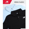 image:imageNew Balance Boys Polo Shirt 2 Pack Dry Fit Performance Golf Shirts for Boys  Short Sleeve with a Classic TwoButton Collar Built for Active Play Comfortable for School Sports or Everyday WearBlackLight Blue