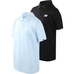 image:imageNew Balance Boys Polo Shirt 2 Pack Dry Fit Performance Golf Shirts for Boys  Short Sleeve with a Classic TwoButton Collar Built for Active Play Comfortable for School Sports or Everyday WearBlackLight Blue