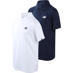 image:imageNew Balance Boys Polo Shirt 2 Pack Dry Fit Performance Golf Shirts for Boys  Short Sleeve with a Classic TwoButton Collar Built for Active Play Comfortable for School Sports or Everyday WearWhiteNavy