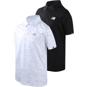 image:imageNew Balance Boys Polo Shirt 2 Pack Dry Fit Performance Golf Shirts for Boys  Short Sleeve with a Classic TwoButton Collar Built for Active Play Comfortable for School Sports or Everyday WearBlackWhite Camo