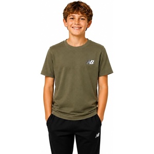 image:imageNew Balance Boys Shirt Short Sleeve Cotton TShirt with Chest Logo Patch  Soft Cotton Feel Relaxed Fit Clean LongLasting Stitching Support Easy Movement for School Sports Play or DowntimeOlive Leaf