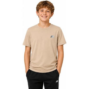image:imageNew Balance Boys Shirt Short Sleeve Cotton TShirt with Chest Logo Patch  Soft Cotton Feel Relaxed Fit Clean LongLasting Stitching Support Easy Movement for School Sports Play or DowntimeIncense