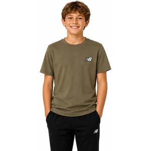 image:imageNew Balance Boys Shirt Short Sleeve Cotton TShirt with Chest Logo Patch  Soft Cotton Feel Relaxed Fit Clean LongLasting Stitching Support Easy Movement for School Sports Play or DowntimeOlive