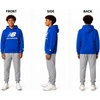 image:imageNew Balance Boys 2 Piece Fleece Pullover Hoodie amp Jogger Sweatpants 820  Brushed Soft Warmth Kangaroo amp Side Pockets with Ribbed Cuffs Ready for School Travel Sports or LoungingBlue Oasis Grey