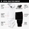 image:imageNew Balance Boys 2 Piece Fleece Pullover Hoodie amp Jogger Sweatpants 820  Brushed Soft Warmth Kangaroo amp Side Pockets with Ribbed Cuffs Ready for School Travel Sports or LoungingWhite Black