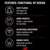 image:imageNew Balance Boys 2 Piece Fleece Pullover Hoodie amp Jogger Sweatpants 820  Brushed Soft Warmth Kangaroo amp Side Pockets with Ribbed Cuffs Ready for School Travel Sports or LoungingNew Black