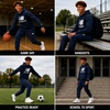 image:imageNew Balance Boys 2 Piece Fleece Pullover Hoodie amp Jogger Sweatpants 820  Brushed Soft Warmth Kangaroo amp Side Pockets with Ribbed Cuffs Ready for School Travel Sports or LoungingNavy