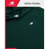 image:imageNew Balance Boys Cotton Fleece Pullover Hoodie with Pocket 2T20  Soft Brushed Interior Lined Hood amp Ribbed Cuffs Athletic Logo for Layering at School Sports amp Everyday PlayMarsh Green