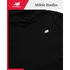 image:imageNew Balance Boys Cotton Fleece Pullover Hoodie with Pocket 2T20  Soft Brushed Interior Lined Hood amp Ribbed Cuffs Athletic Logo for Layering at School Sports amp Everyday PlayBlack