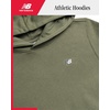 image:imageNew Balance Boys Cotton Fleece Pullover Hoodie with Pocket 2T20  Soft Brushed Interior Lined Hood amp Ribbed Cuffs Athletic Logo for Layering at School Sports amp Everyday PlayOlive Leaf