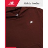 image:imageNew Balance Boys Cotton Fleece Pullover Hoodie with Pocket 2T20  Soft Brushed Interior Lined Hood amp Ribbed Cuffs Athletic Logo for Layering at School Sports amp Everyday PlayRich Oak