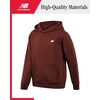 image:imageNew Balance Boys Cotton Fleece Pullover Hoodie with Pocket 2T20  Soft Brushed Interior Lined Hood amp Ribbed Cuffs Athletic Logo for Layering at School Sports amp Everyday PlayRich Oak