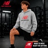 image:imageNew Balance Boys Lightweight Double Fleece Lined Pullover Hoodie 820  Reinforced Stitching Ribbed Cuffs amp Kangaroo Pockets Cozy Warmth with Logo Detail for Sports amp SchoolAthlectic Grey