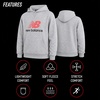 image:imageNew Balance Boys Lightweight Double Fleece Lined Pullover Hoodie 820  Reinforced Stitching Ribbed Cuffs amp Kangaroo Pockets Cozy Warmth with Logo Detail for Sports amp SchoolAthlectic Grey