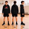 image:imageNew Balance Boys Lightweight Double Fleece Lined Pullover Hoodie 820  Reinforced Stitching Ribbed Cuffs amp Kangaroo Pockets Cozy Warmth with Logo Detail for Sports amp SchoolDeep Black