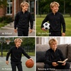 image:imageNew Balance Boys Pants Set  2 Piece Tech Fleece Boys Quarter Zip Pullover and Jogger Sweatpants with Pockets Sizes 816Black