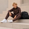 image:imageNew Balance Boys Pants Set  2 Piece Tech Fleece Boys Quarter Zip Pullover and Jogger Sweatpants with Pockets Sizes 816New Brown