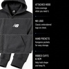 image:imageNew Balance Boys Zip Up Warm Fleece Hoodie Sweatshirt Activewear 820  Ribbed Cuffs amp Kangaroo Pockets Full Zip Front Closure Durable Layer for School Sports amp Weekend OutingsCharcoal Heather