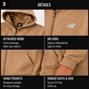 image:imageNew Balance Boys Zip Up Warm Fleece Hoodie Sweatshirt Activewear 820  Ribbed Cuffs amp Kangaroo Pockets Full Zip Front Closure Durable Layer for School Sports amp Weekend OutingsStone