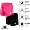 image:imageNew Balance Girls 2 Pack Mesh Dolphin Running Shorts Outdoor Performance  Breathable Feel for AllDay Wear Secure Elastic Waistband Great for Cheer Dance or Tumbling Fits Ages 7 to 16Pink Black