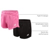 image:imageNew Balance Girls 2 Pack Mesh Dolphin Running Shorts Outdoor Performance  Breathable Feel for AllDay Wear Secure Elastic Waistband Great for Cheer Dance or Tumbling Fits Ages 7 to 16Pink Black